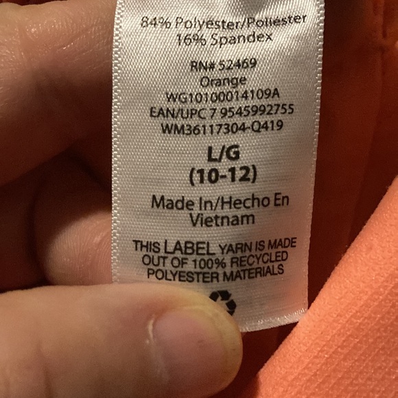 Girls swimsuit size large black orange detailing - Picture 3 of 3